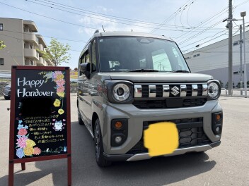青空の下スペーシアギア納車です！！